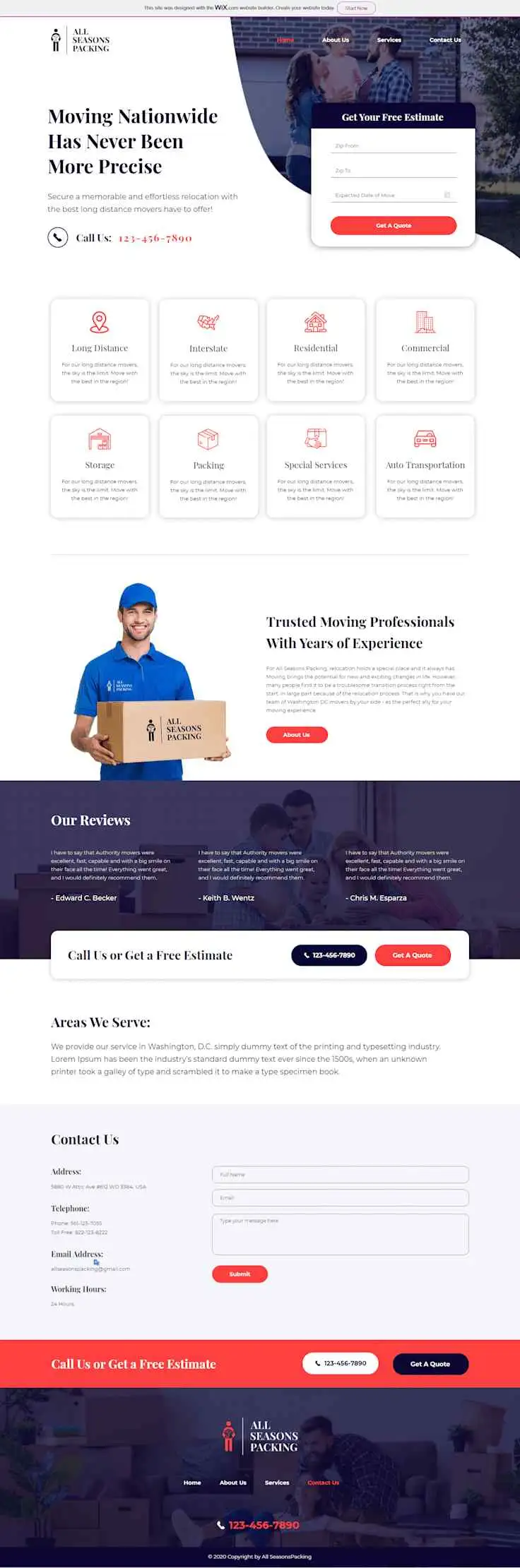 website theme for service